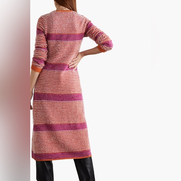 NWT $595 Marc Jacobs Striped Wool-blend Cardigan Sweater Coat - Picture 2 of 9